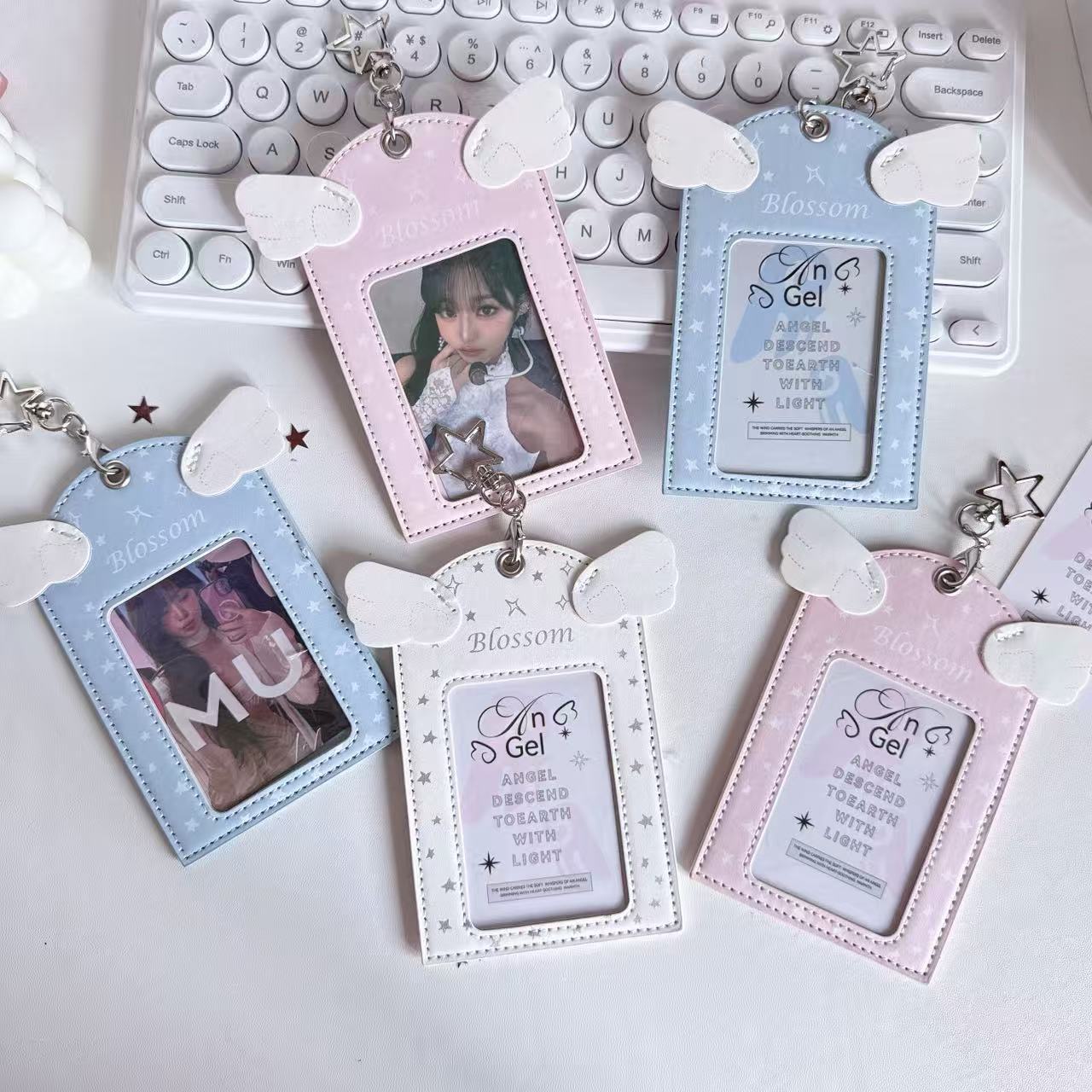 Angel Series 3inch Star-Chasing Card Holder Girl Polaroid Photo Pendant Card Holder Student Bus Card Holder