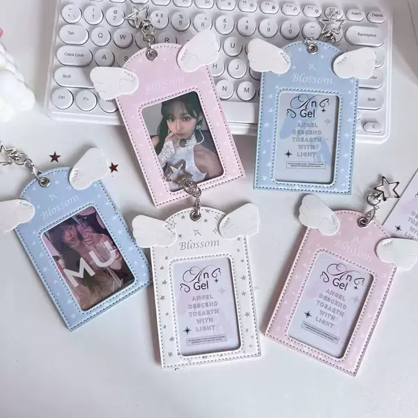 Angel Series 3inch Star-Chasing Card Holder Girl Polaroid Photo Pendant Card Holder Student Bus Card Holder