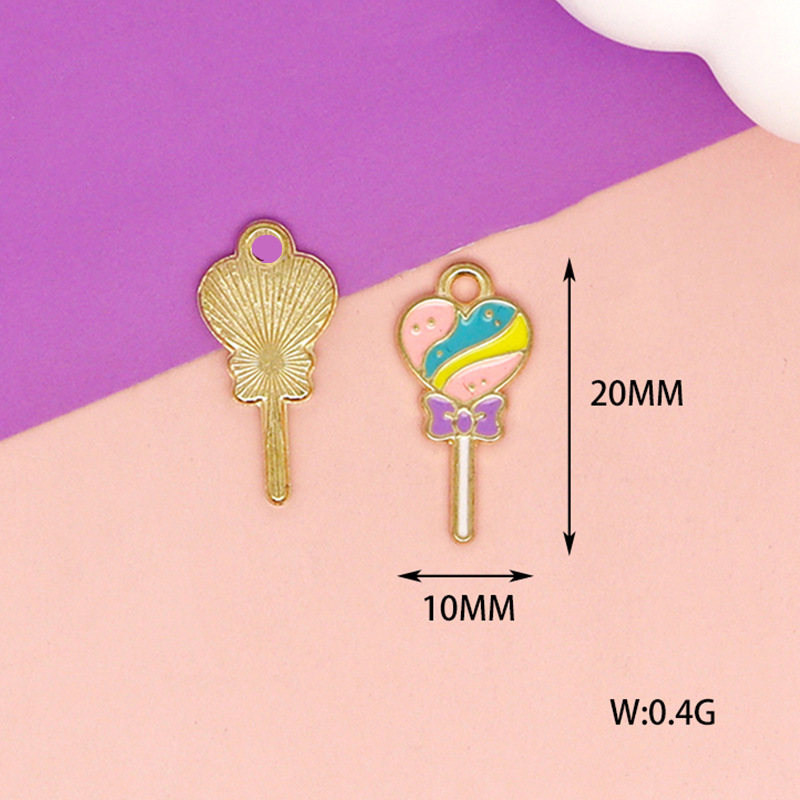 12g Weight Pendant Jewelry Making Type DIY Jewelry Accessories Classification 10 PCS/Package Quantity Alloy Material Color Block Pattern Enamel Design Cute Style 10 PCS/Package Alloy Color Block Pendant 10
