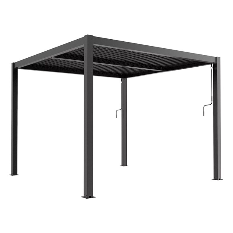 En stock aleación de aluminio eléctrica Louver Pavilion jardín impermeable patio eléctrico Flip Louver aleación de aluminio Pavilion