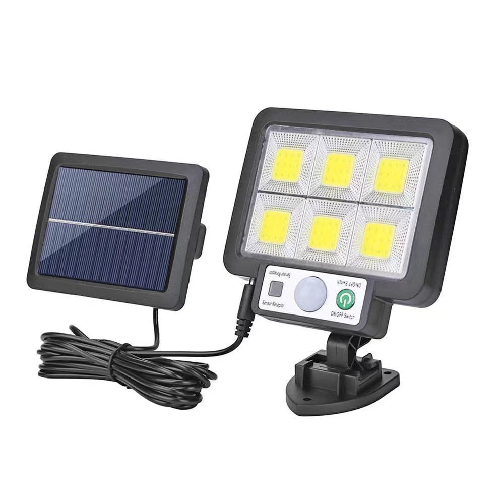 跨境新款分體式太陽能56led感應壁燈72COB室內戶外庭院燈車庫燈