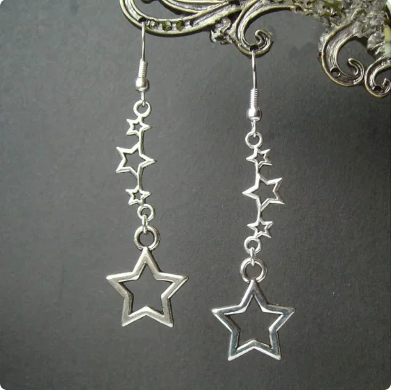 Cross-border Amazon for European and American new five-pointed star star earrings Magic Star Pendant Earrings