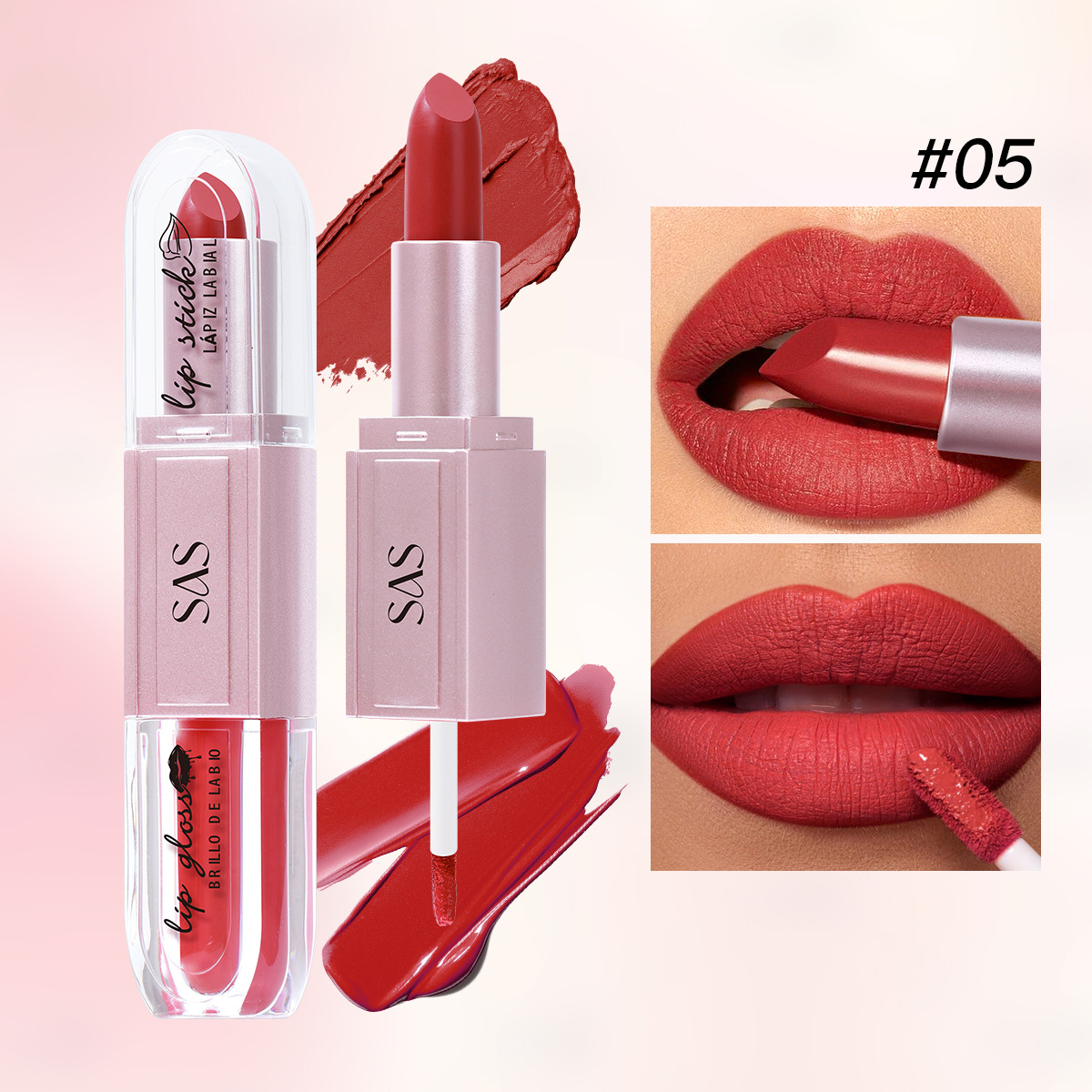 USHAS comercio exterior transfronterizo esmalte de labios terciopelo mate impermeable que no se desvanece lápiz labial largo SAC099