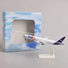 20CM联邦B777货机 联邦货机飞机模型 Fedex B777静态模型收藏摆件