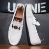 Universal trend footwear English style for leisure for leather shoes, autumn, Korean style