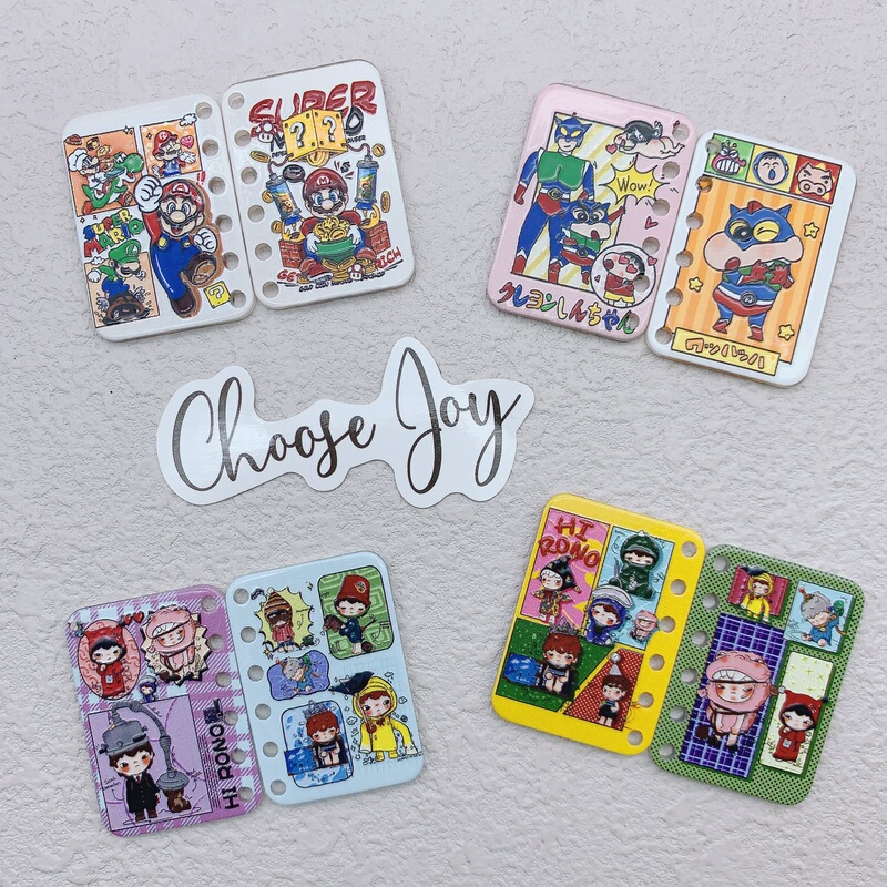 新しいアクリルレリーフ両面アニメシリーズ模造ブックページペンダント DIY ビーズ携帯電話チェーンジュエリーアクセサリー|undefined