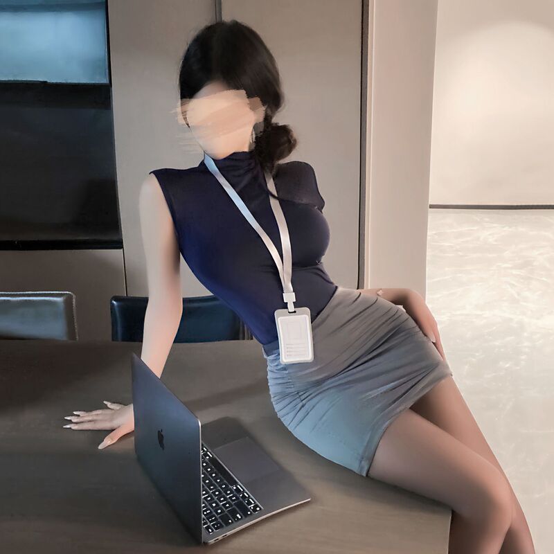Hao Guang's Popular Sexy Lingerie Secretary Outfit Ol Uniform Set Seductive Women's Teasing Bodycon Skirt Sleepwear Couple's Fun Outfit