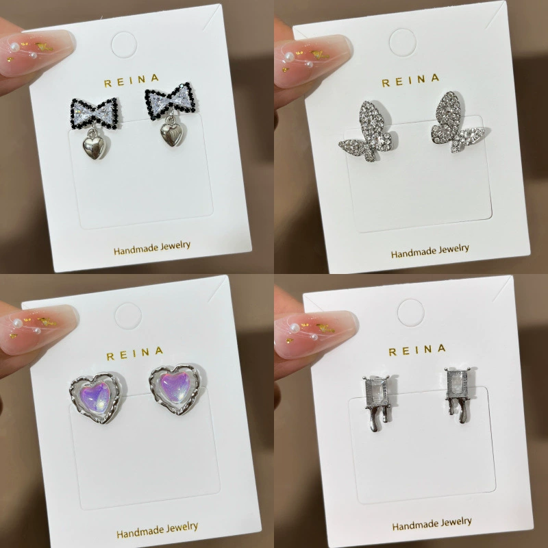 Серьги, S925 серебряный штифт, жемчужный бант, корейский стиль, элегантный минимализм