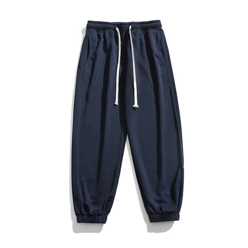 IZEXX Pantalones de chándal para hombre de estilo americano, marca de moda de otoño, pantalones largos deportivos informales de color sólido, versátiles y sencillos, estilo retro para hombre.