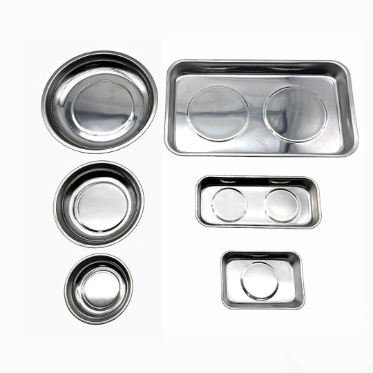 Magnetic bowl stainless steel magnetic storage bowl five-piece accessories storage tray magnetic tool bowl 3-inch 4-inch 6-inch tool tray