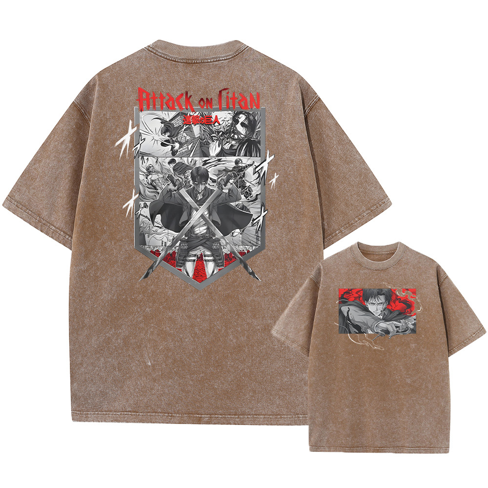 Men's retro T-shirt, comics graphic, vintage wash, relaxed fit (S–XXL)