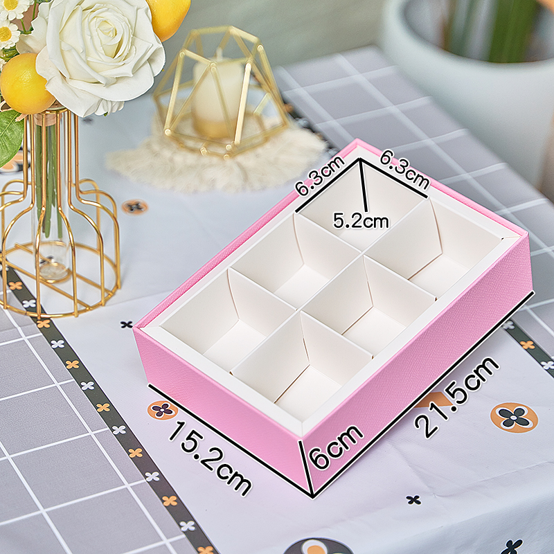 2025 nuevo 4 gránulos 6 gránulos 8 gránulos sándwich coreano caja de macarrones grasa caja de regalo transparente caja de postre horneado