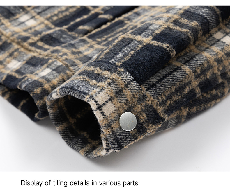 Men's Clothing Autumn And Winter Men's Jacket Trend Fashion Loose Plaid Shirt Jacket Men's Casual All Match_voghion.com