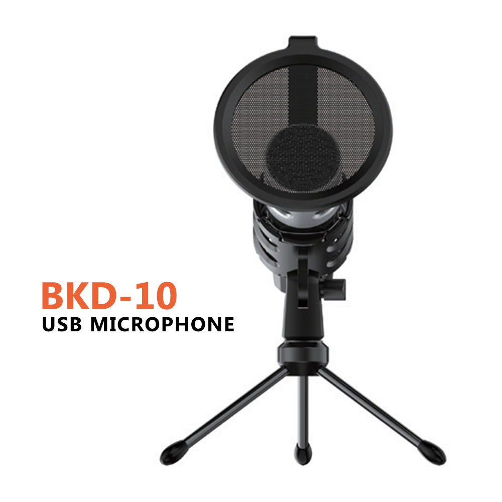 USB跨境現(xiàn)貨批發(fā)USB桌面話筒游戲直播會議錄音監(jiān)聽電容麥克風