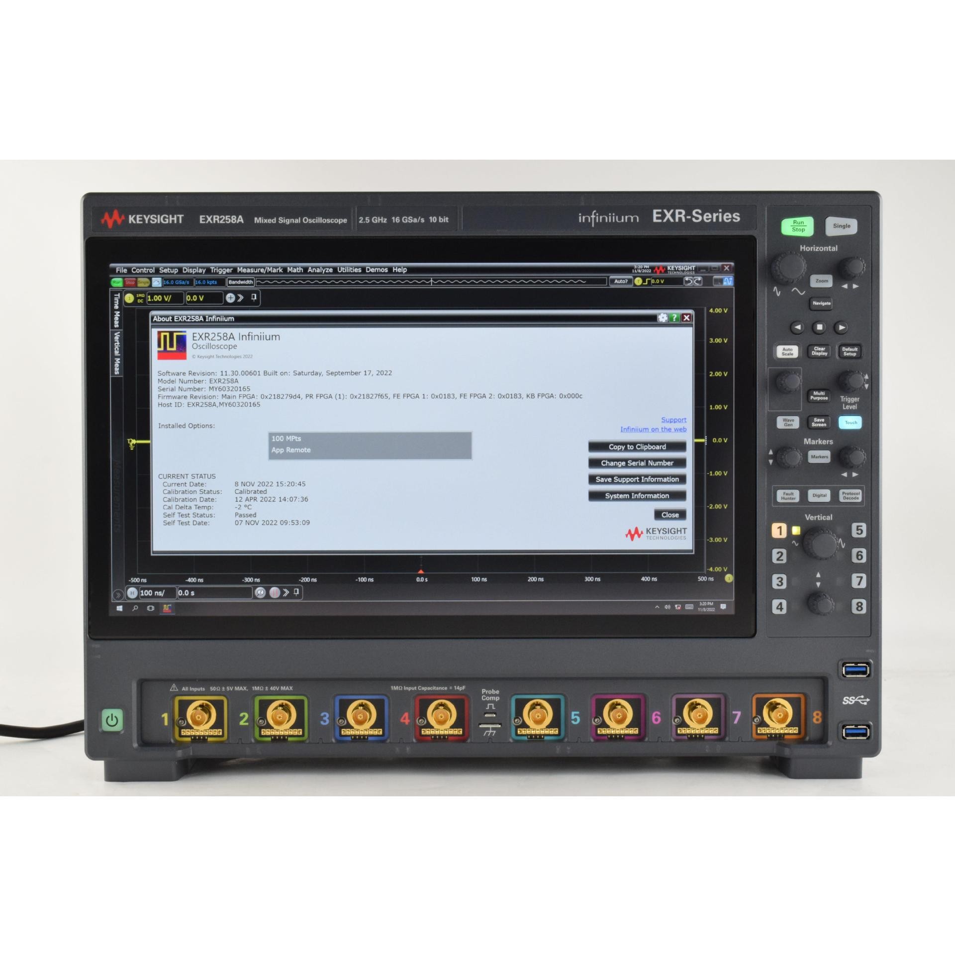 是德科技Keysight  EXR258A示波器 2.5 GHz，8 通道EXR 系列