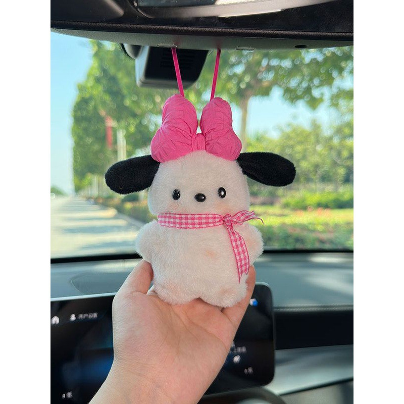Cartoon Pacha perros colgantes de automóviles colgantes de espejo retrovisor lindo muñeca de peluche colgantes de regalo personalidad colgantes de automóviles
