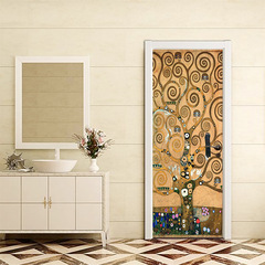 Shangyi 3D Life Tree Entryway Door Cabinet Decor Sticker Removable Bathroom Renovation Manufacturer Wholesale Door Sticker Paper