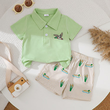 ��ͯ�Ŀ���װ2026�ļ��¿�1-3���ͯ��֯POLO���������ƶ̿���װ