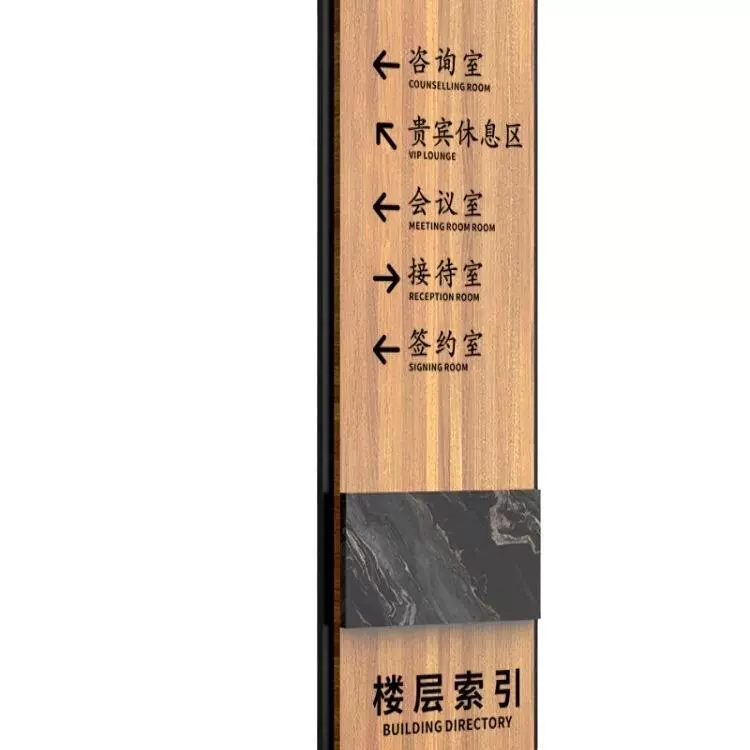 Office building guidance sign, corporate directional sign, elevator floor identification sign, default item, silk flower