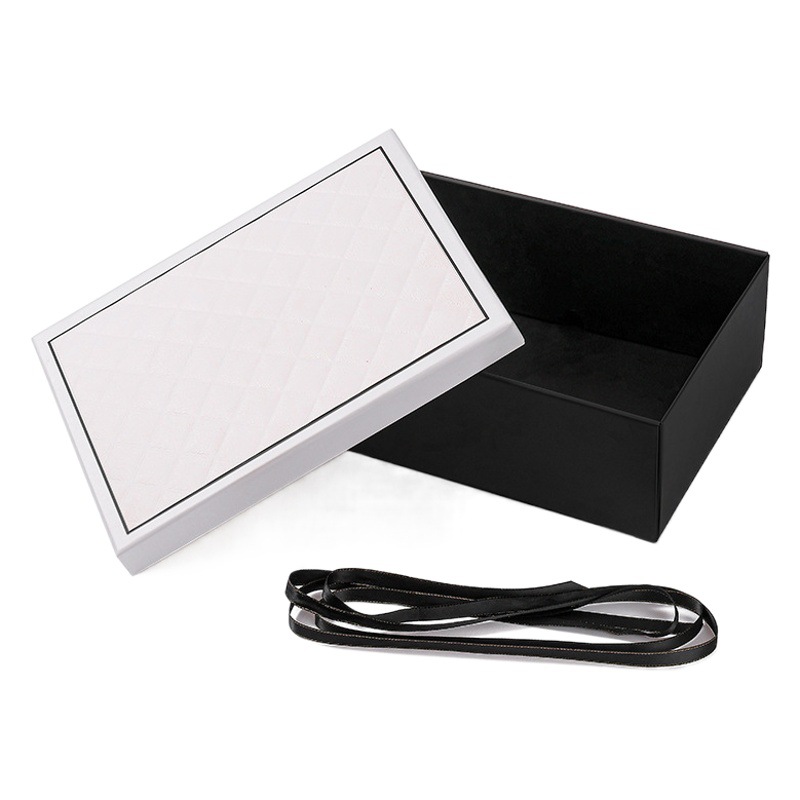 Caja plegable a cuadros con lazo, caja de regalo de una pieza, caja de regalo 520 para fiesta de cumpleaños.