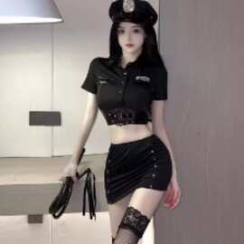 性感机长空姐制服套装角色扮演服装女纯欲主播变装女警cos服夜店