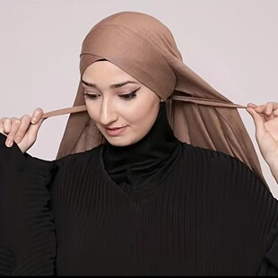 New Solid Color Single Layer Cross Stretch Long Scarf Women's Scarf