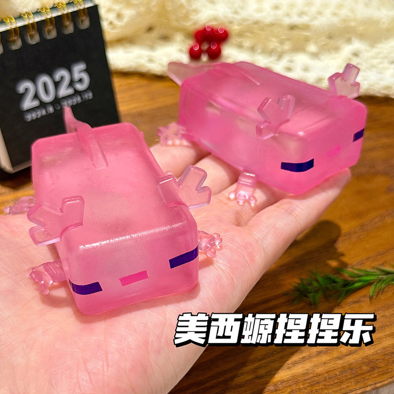 My World Big Army Axolotl Squishy Toy with Super Soft Feel, Axolotl Stress Relief Toy, Play with Natasha