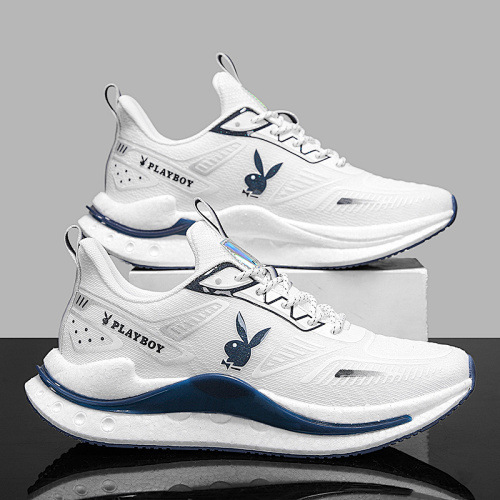 Playboy/Playboy Men's Shoes, Fashionable Casual Shoes, Lightweight Soft-Soled Breathable Sports Running Shoes, Thick-Soled Shoes