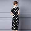 Zhili French Polka Dot Dress 2021 summer new age reduction waist slim medium and long mulberry silk skirt