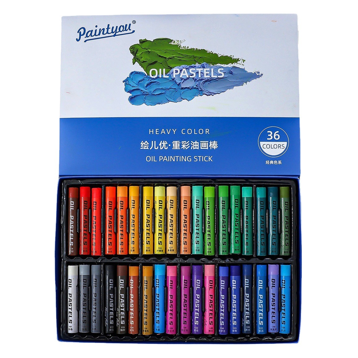 XiaoHongshu mismo estilo de color pesado de pintura al óleo suave palo super suave palo de color pesado pintura de niños palo colorido palo de pintura de jardín de infantes