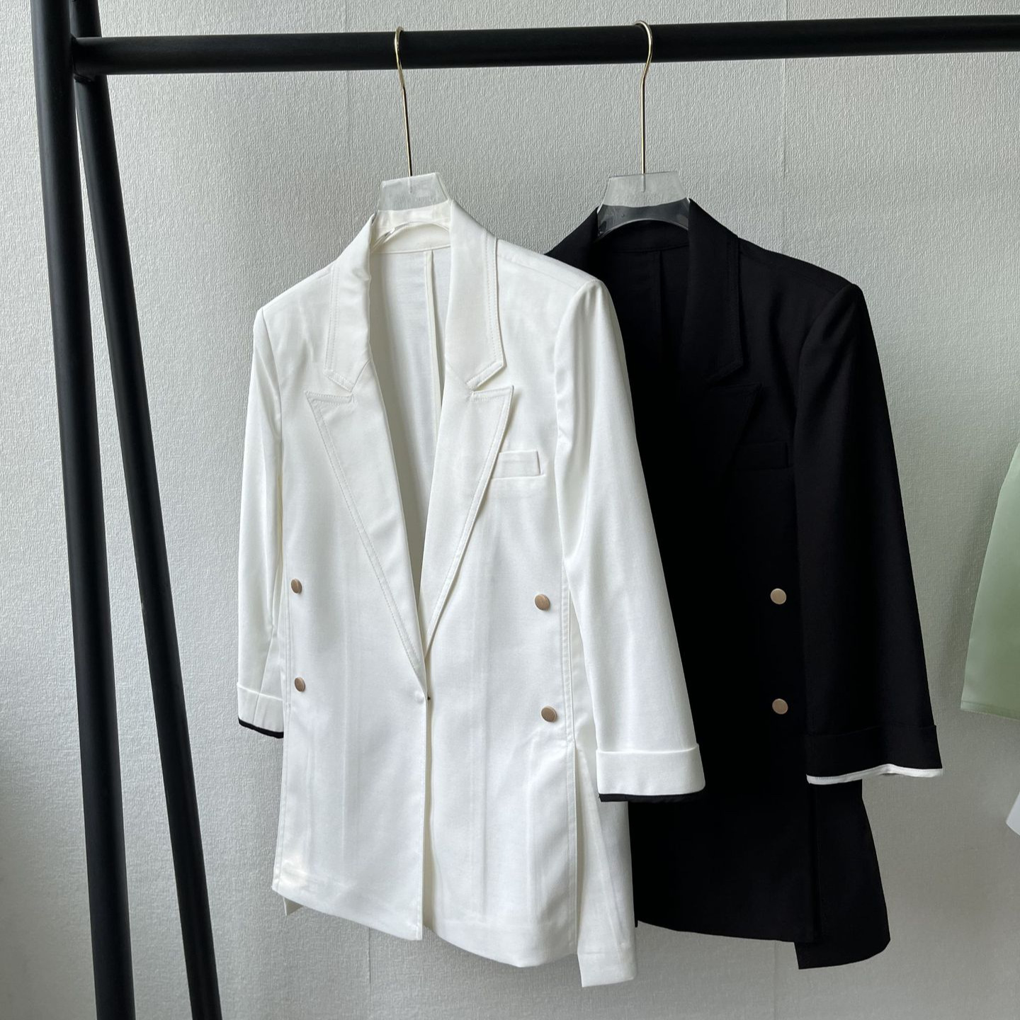 EP西装2025夏季新品客供进口面料高级感通勤干练七分袖西服外套女