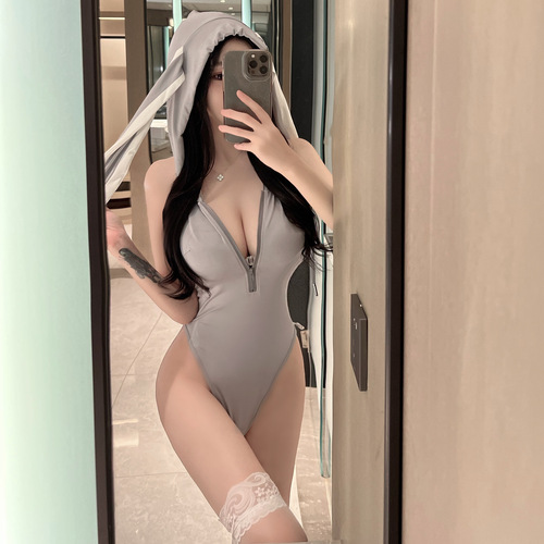 Ai Ruru sexy lingerie, sexy deep v, exposed breasts, temptation, backless, pure lust role-playing bunny girl uniform 5635