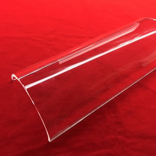 Edge Fire Polished Arched Transparent Quartz Glass Sheet Transparent Quartz Half Tube Arched Sheet