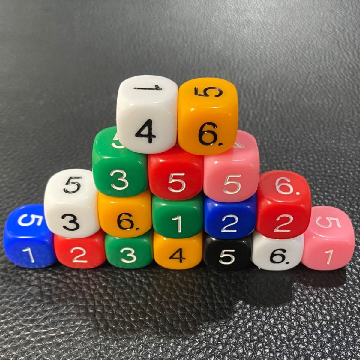 Rounded 16mm Solid Color Board Game Running Group Teaching Accessories Game Props Environmentally Friendly High-End 1-6 Digital Dice