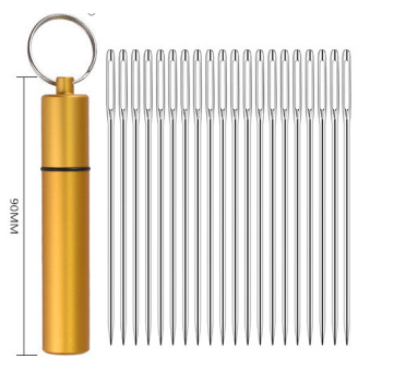 Aguja DE COSER DE ACERO INOXIDABLE ojo grande aguja de coser a mano aguja de bordado aguja puntiaguda aguja transparente botella de aguja traje de herramientas