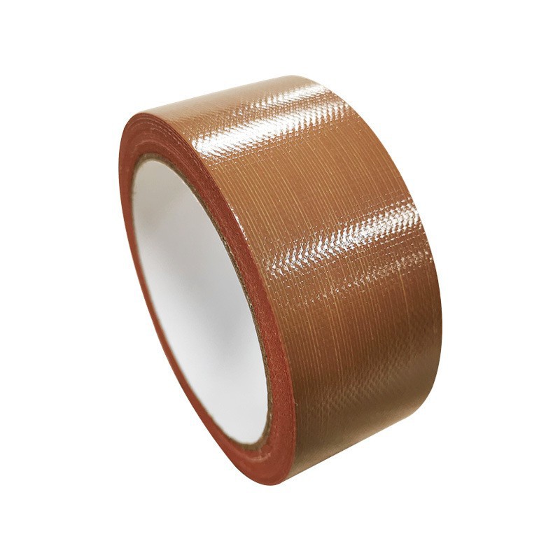 Plantilla de posicionamiento para máquina de coser, adhesivo especial para cuero, cinta adhesiva de una sola cara marrón con base de tela, sellado de bordes de tela de goma para exhibiciones.