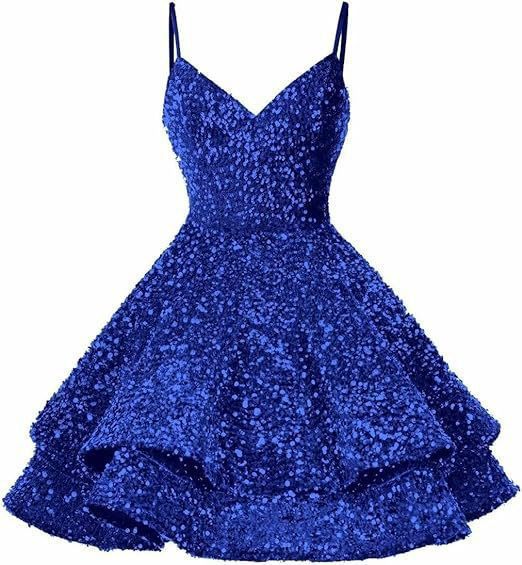 Vestido de noche de lentejuelas azul nuevo vestido corto de tirantes transfronterizo temperamento vestido de fiesta de cumpleaños de alta gama de nicho image 27