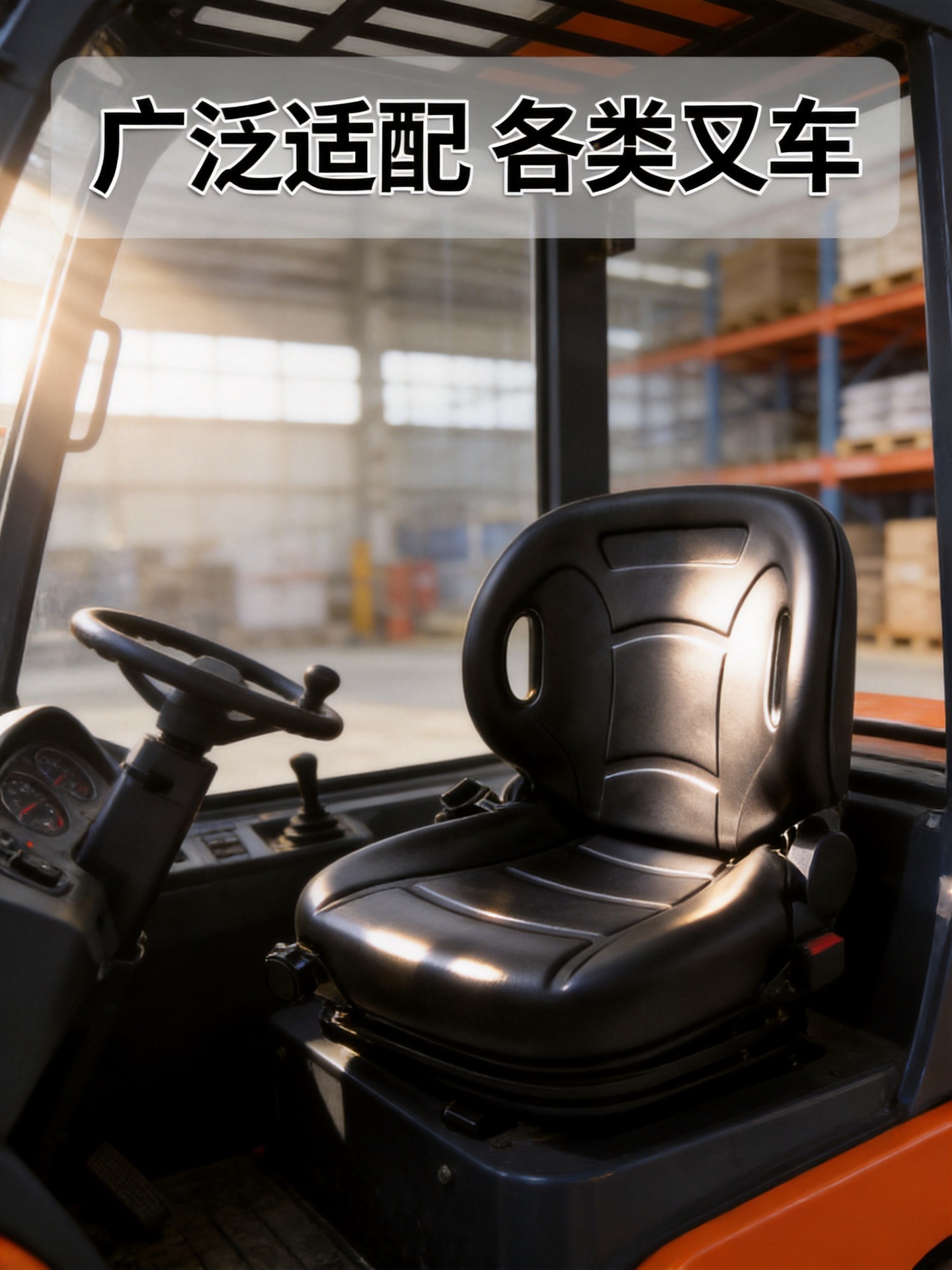 Toyota shock-absorbing seat, forklift seat, engineering and agricultural machinery seat, universal widened comfortable and durable seat with sliding rails