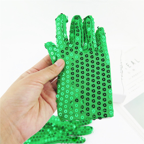 Children's Michael Jackson sequin gloves stage dance gloves Children's Day performance dance gloves