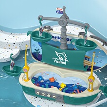 儿童大号收纳船带音乐多功能宝宝益智早教互动电动帆船天平钓鱼台