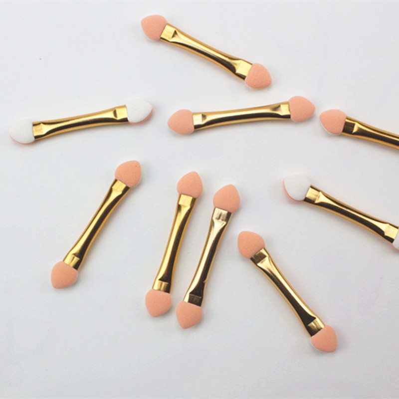 Directo de fábrica sola cabeza/doble cabeza sombra de ojos cepillo maquillaje accesorios cepillo doble cabeza esponja ojo sombra cepillo maquillaje herramientas