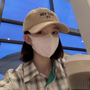 Hat Wig All-in-One Women's Summer Baseball Cap Duck Tongue Hat Wig Set Shoulder Wave Head Micro-Roll Hooded Wig