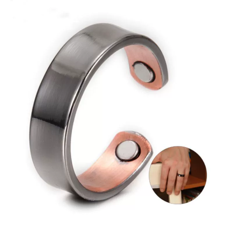Magnetic black fashionable ring for men and women, wish