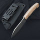 Cross-border exclusive for new camping outdoor straight knife 14C28N steel integrated keel knife linen handle anti-body knife