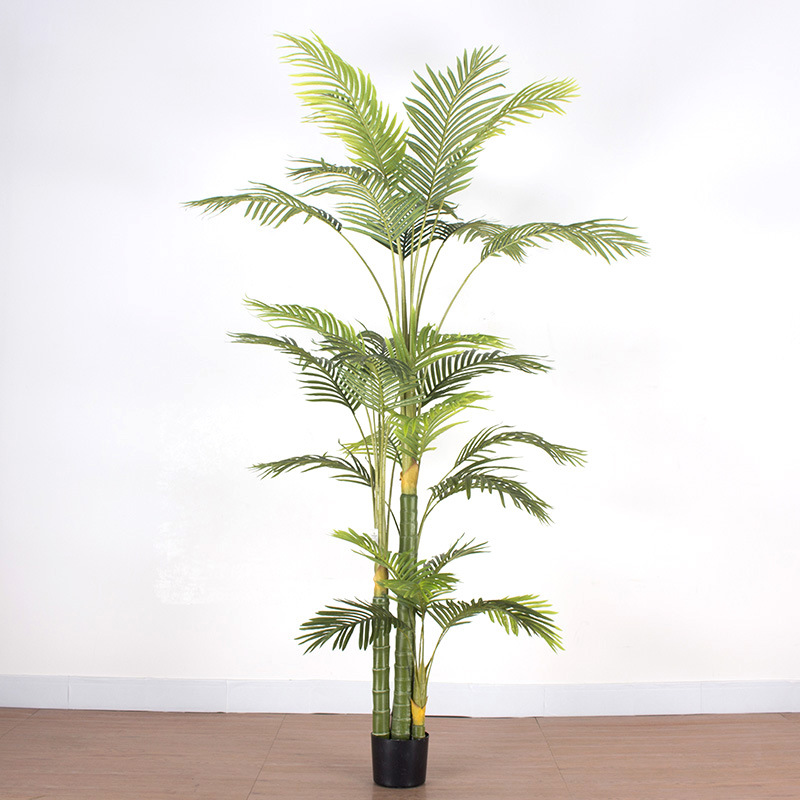 Fábrica de árboles artificiales Venta caliente decoración de plátano artificial planta verde artificial en maceta comercial decoración suave árbol artificial