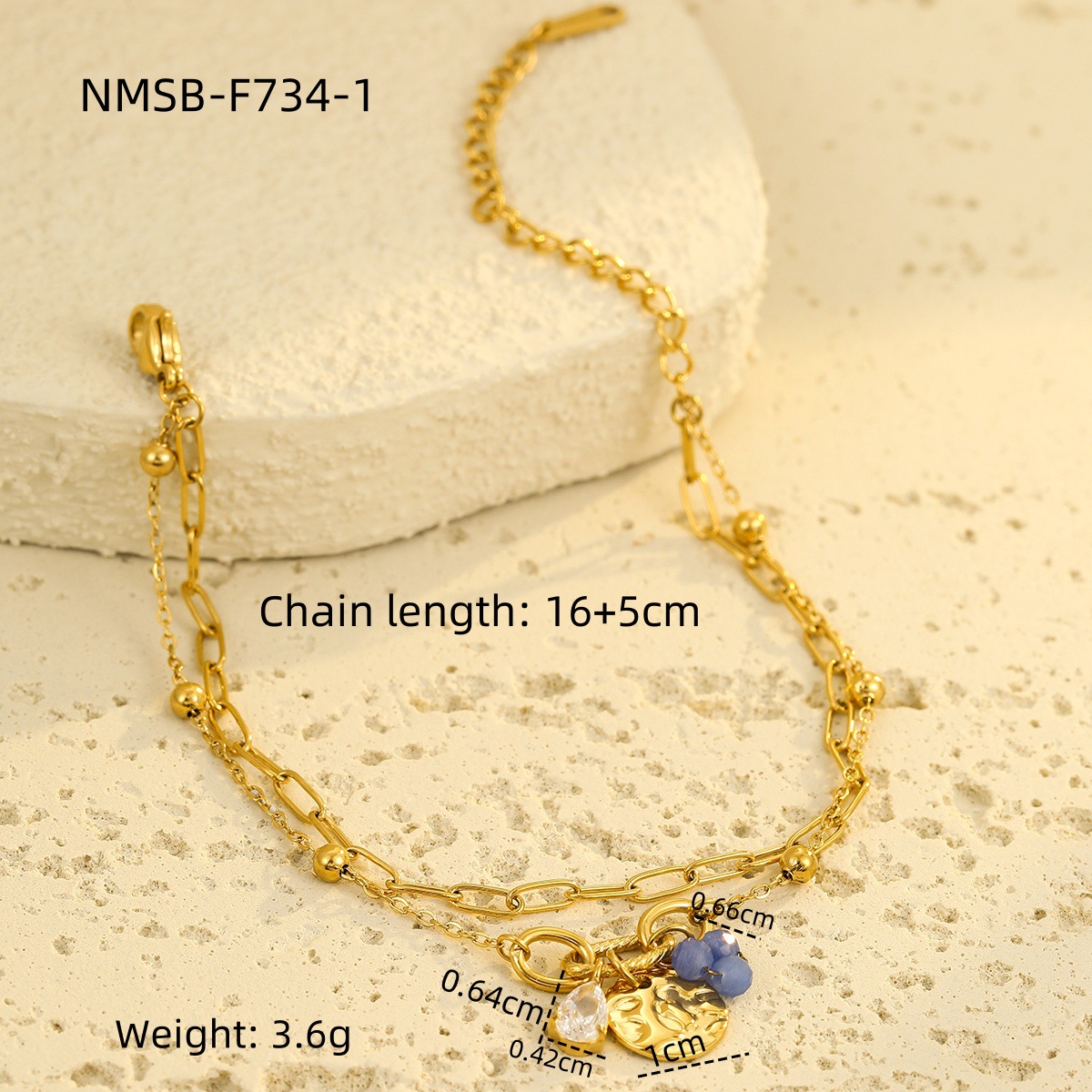 304 Stainless Steel Material PVD Coated Real Gold Plated Geometric 304 Stainless Steel Casual Elegant Waterproof Non Tarnish 304 Stainless Steel Bracelets