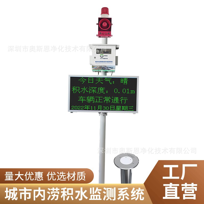 地埋式积水况点测报站 城市内涝监测预警系统整体布控方案