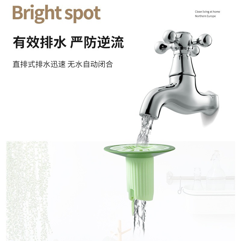 Cubierta de drenaje de suelo anti-insectos para cerrar automáticamente el núcleo de drenaje de suelo anti-olor de fila recta universal para el baño