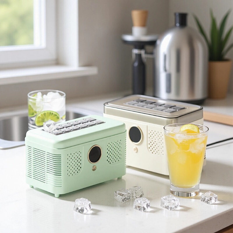 Ice Maker Desktop Small Mini Portable Ice Maker for Home Dormitory Office Camping Cube Ice Maker