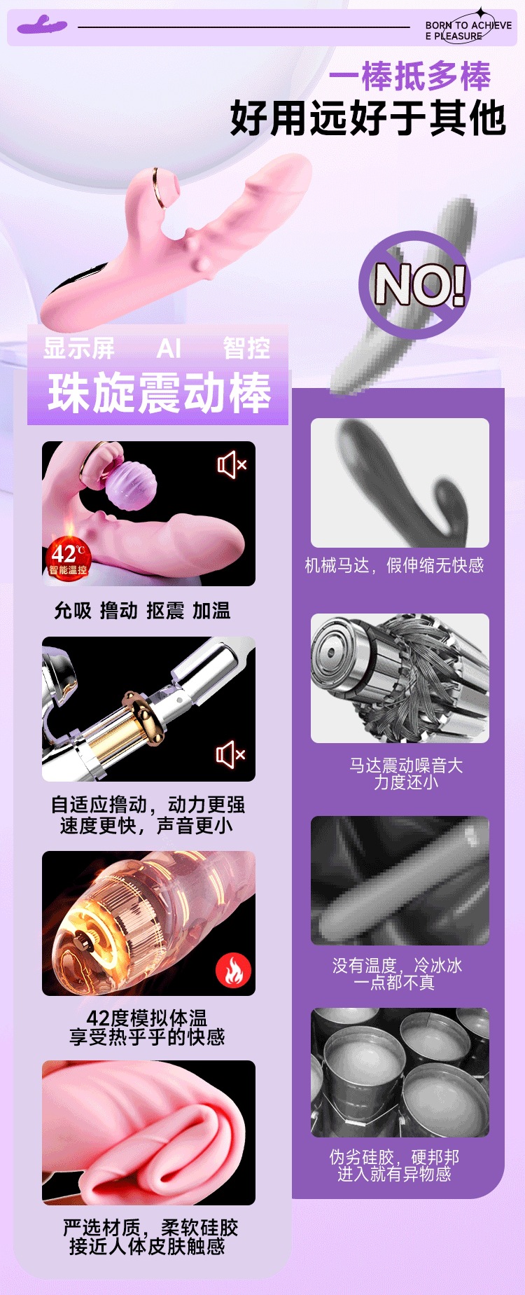 Jiuai Bead Rotating Telescopic Massage Device, Electric Portable Adult Toy — detail image 12